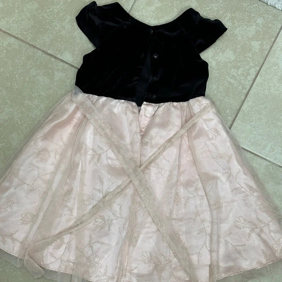 Jona Michelle Kids Party Formal Velvet Black/Pink tutu Girls Dress size 6 - Picture 6 of 9